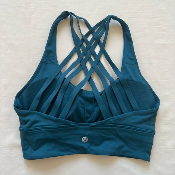 Lululemon Free to Be Moved Bra Bermuda Teal 4 - Picture 2 of 5